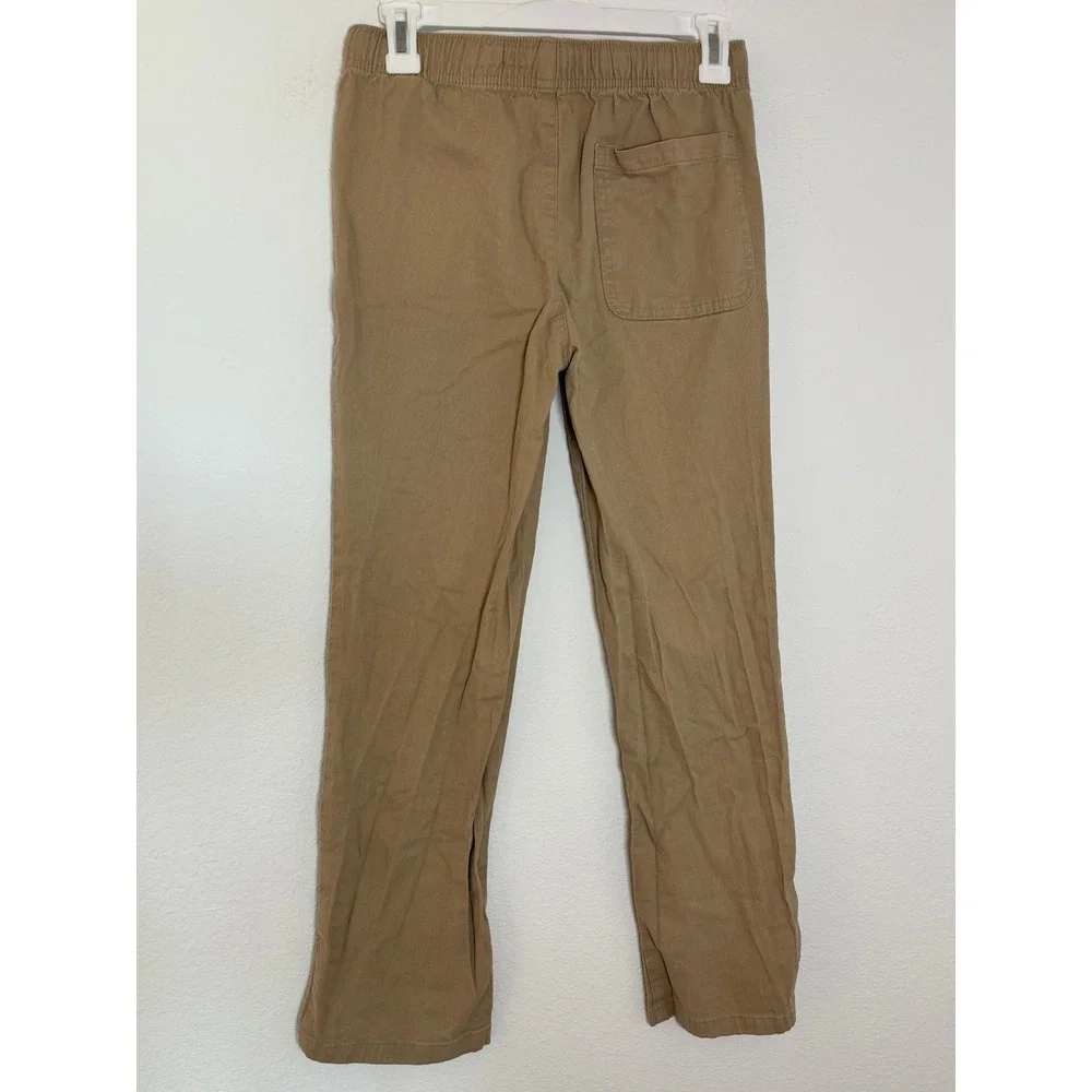 Old Navy Boys XL 14-16 Straight Built-In Flex Khaki Tan Chino Pants Drawstring